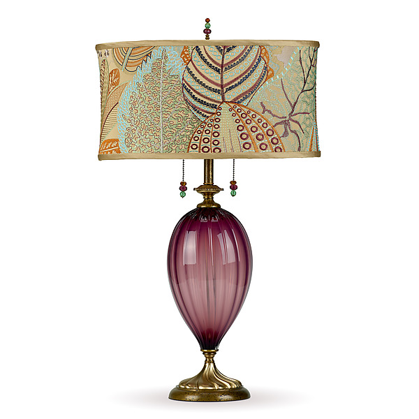 Marcia in Purple by Susan Kinzig and Caryn Kinzig (Mixed-Media Table Lamp) | Artful Home Marcia in Purple by Susan Kinzig and Caryn Kinzig (Mixed-Media Table Lamp) | Artful Home