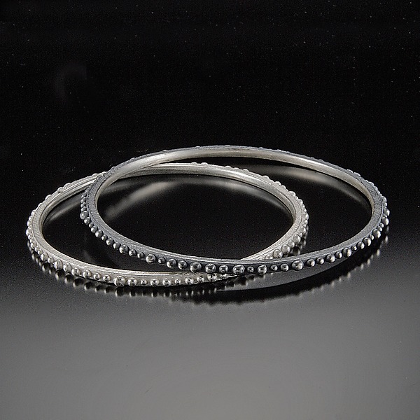 Skinny Bumpy Bangles by Dahlia Kanner (Silver Bracelet) | Artful Home Skinny Bumpy Bangles by Dahlia Kanner (Silver Bracelet) | Artful Home