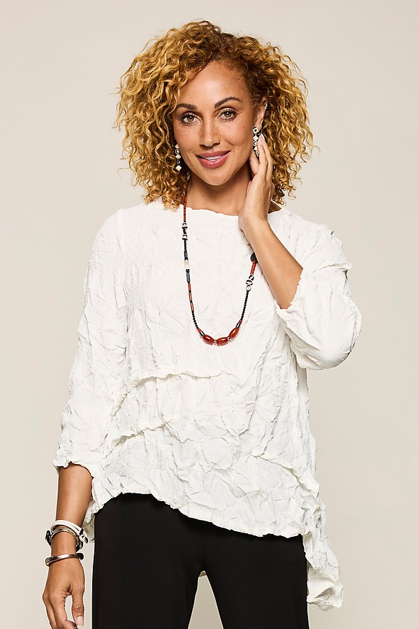 Calista Top by Chalet et Ceci (Crinkled Woven Top) | Artful Home Calista Top by Chalet et Ceci (Crinkled Woven Top) | Artful Home