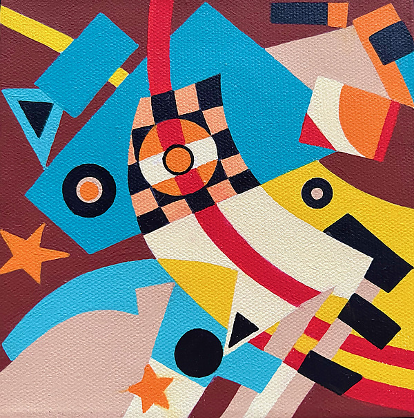 Intersecting Shapes by Nadine Saitlin (Acrylic Painting) | Artful Home Intersecting Shapes by Nadine Saitlin (Acrylic Painting) | Artful Home