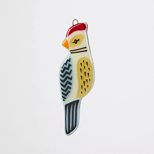 Wendy Woodpecker by Danielle Styles (Art Glass Ornament) | Artful Home Wendy Woodpecker by Danielle Styles (Art Glass Ornament) | Artful Home