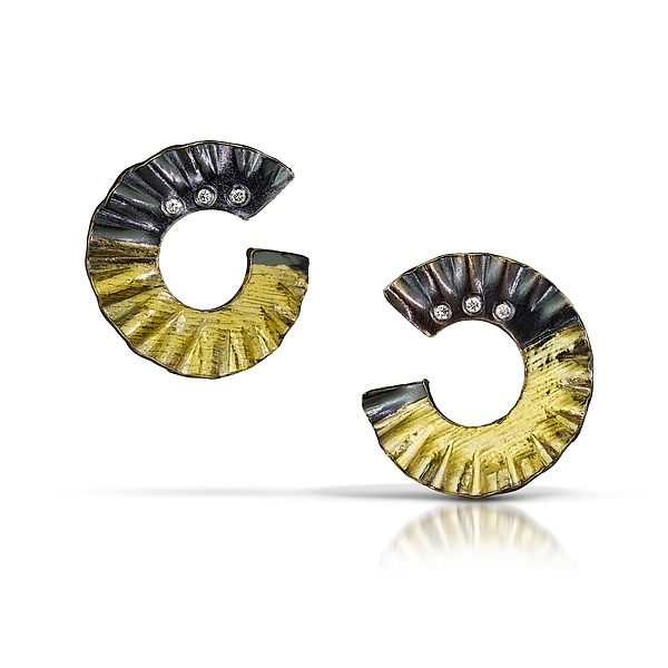 Washer Post Earrings by Jacob Keleher (Gold, Silver & Stone Earrings) | Artful Home Washer Post Earrings by Jacob Keleher (Gold, Silver & Stone Earrings) | Artful Home