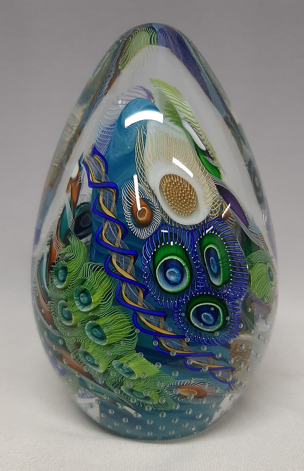 Seascape Egg by Scott Garrelts (Art Glass Paperweight) | Artful Home Seascape Egg by Scott Garrelts (Art Glass Paperweight) | Artful Home
