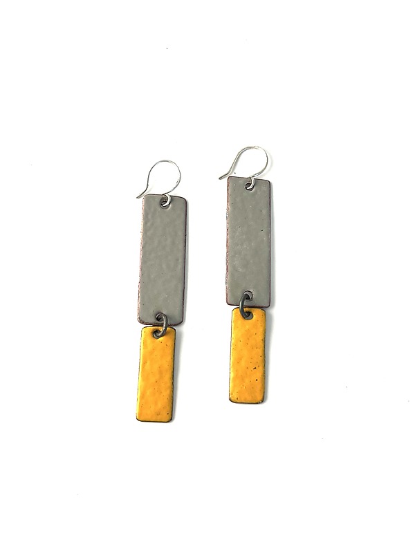 Double Color Block Panel Earrings by Susan Richter-O Double Color Block Panel Earrings by Susan Richter-O