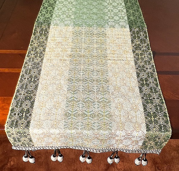 Antique Brass Handwoven Bamboo Pub Table Runner by Constance Collins (Bamboo Table Runner) | Artful Home Antique Brass Handwoven Bamboo Pub Table Runner by Constance Collins (Bamboo Table Runner) | Artful Home