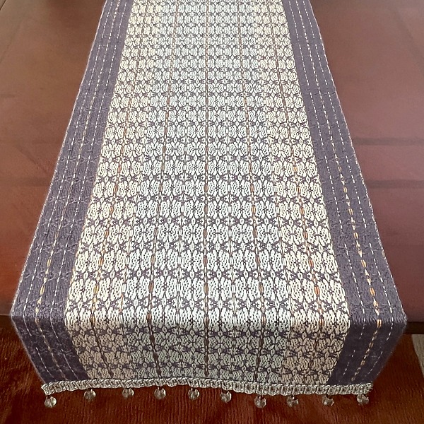 Handwoven Iron Bamboo Pub Table Runner by Constance Collins (Bamboo Table Runner) | Artful Home Handwoven Iron Bamboo Pub Table Runner by Constance Collins (Bamboo Table Runner) | Artful Home