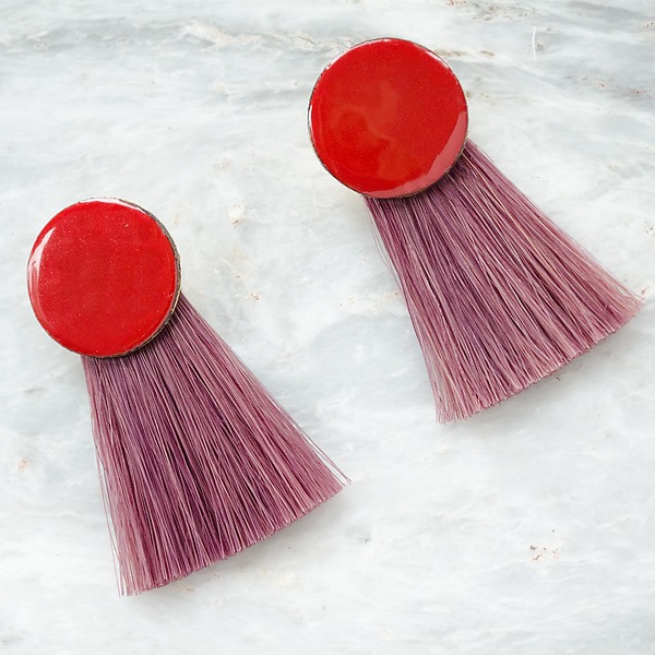 The Golden Hours Enamel Earrings by Anna Monet (Enameled Earrings) | Artful Home The Golden Hours Enamel Earrings by Anna Monet (Enameled Earrings) | Artful Home