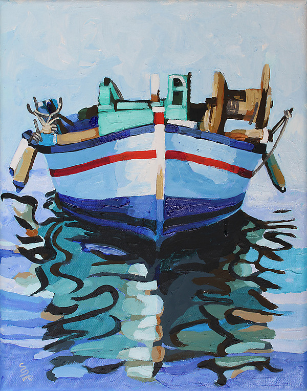 Fishing Boat by Melinda Patrick (Acrylic Painting) | Artful Home Fishing Boat by Melinda Patrick (Acrylic Painting) | Artful Home