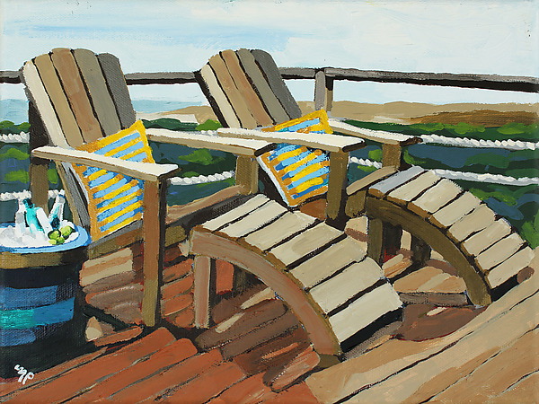 Deck Retreat by Melinda Patrick (Acrylic Painting) | Artful Home Deck Retreat by Melinda Patrick (Acrylic Painting) | Artful Home