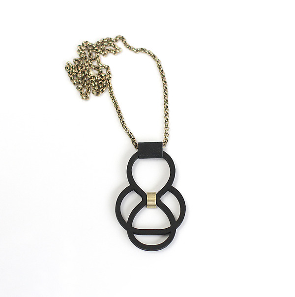 Lore Statement Necklace by Julie Crosson (Walnut & Brass Necklace) | Artful Home Lore Statement Necklace by Julie Crosson (Walnut & Brass Necklace) | Artful Home