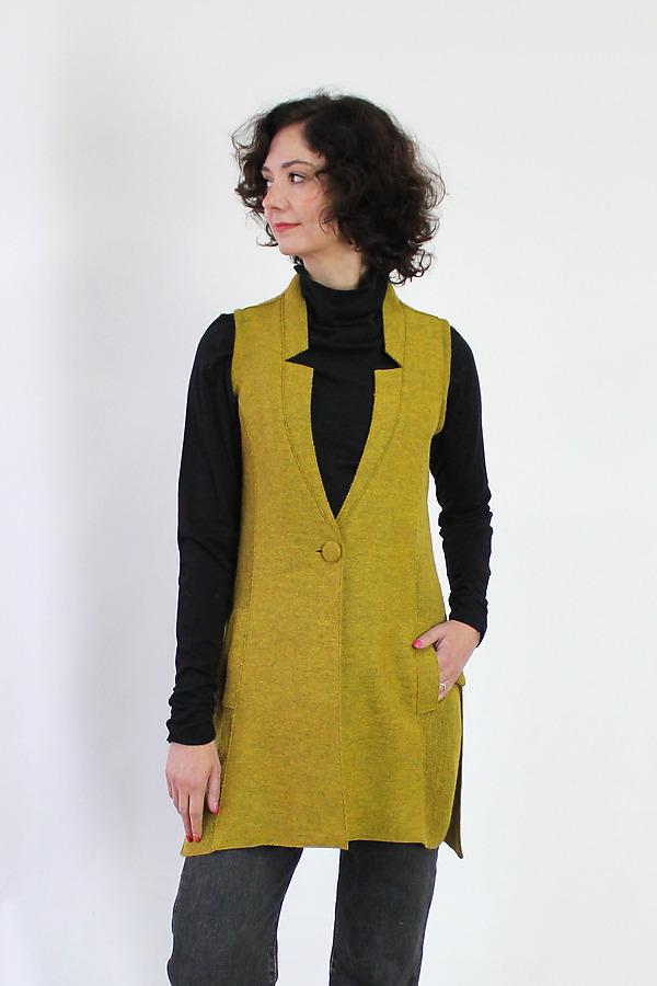 Notched Vest by Beyond Threads (Wool Vest) | Artful Home Notched Vest by Beyond Threads (Wool Vest) | Artful Home