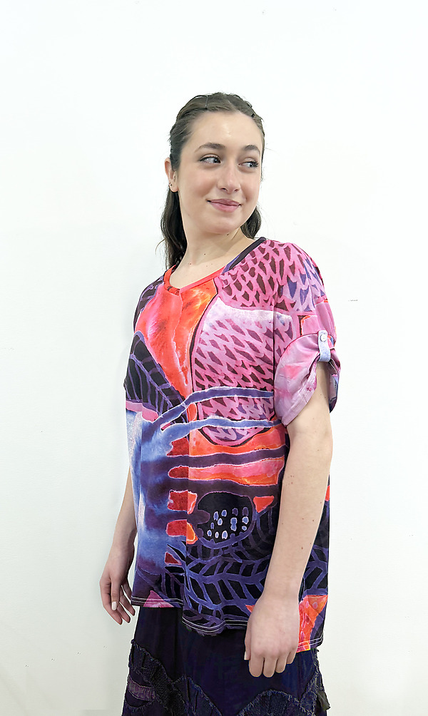 Mindy Short Sleeve Top by Kaziuki (Matte Jersey Top) | Artful Home Mindy Short Sleeve Top by Kaziuki (Matte Jersey Top) | Artful Home
