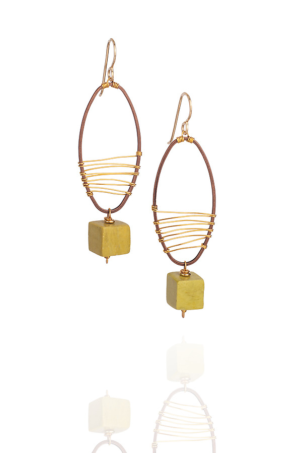 Muted Turquoise Cube Earrings by Sara Silvio (Copper & Stone Earrings) | Artful Home Muted Turquoise Cube Earrings by Sara Silvio (Copper & Stone Earrings) | Artful Home