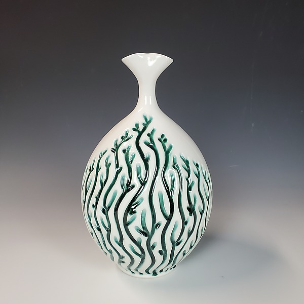 Green Kelp Bottle by Joe Lee (Ceramic Vase) | Artful Home Green Kelp Bottle by Joe Lee (Ceramic Vase) | Artful Home