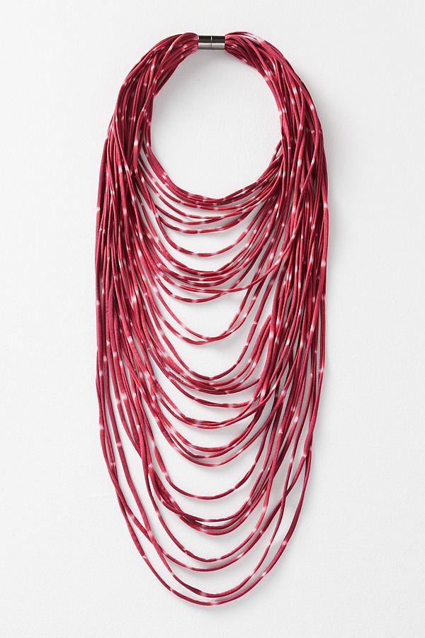 Long Shiburi Multi-Strand Necklace by Einat Cohen (Fabric Necklace) | Artful Home Long Shiburi Multi-Strand Necklace by Einat Cohen (Fabric Necklace) | Artful Home