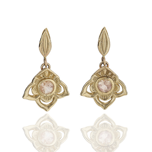 Anika Sunstone Earrings by Meryl Smyth (Gold & Stone Earrings) | Artful Home Anika Sunstone Earrings by Meryl Smyth (Gold & Stone Earrings) | Artful Home