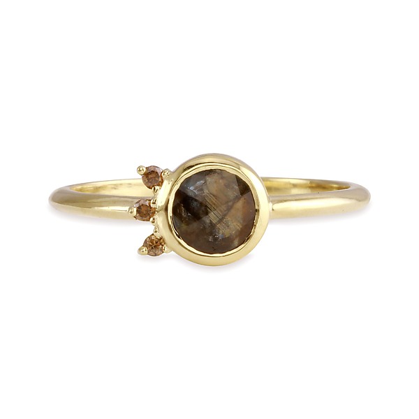 Golden Sheen Sapphire and Diamond Rhiannon Ring by Amanda Lockrow (Gold & Stone Ring - Size 6.5) | Artful Home Golden Sheen Sapphire and Diamond Rhiannon Ring by Amanda Lockrow (Gold & Stone Ring - Size 6.5) | Artful Home