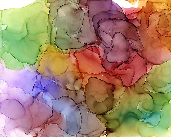 Surrounded By Abundance by Megan Spindler (Alcohol Ink Painting) | Artful Home Surrounded By Abundance by Megan Spindler (Alcohol Ink Painting) | Artful Home