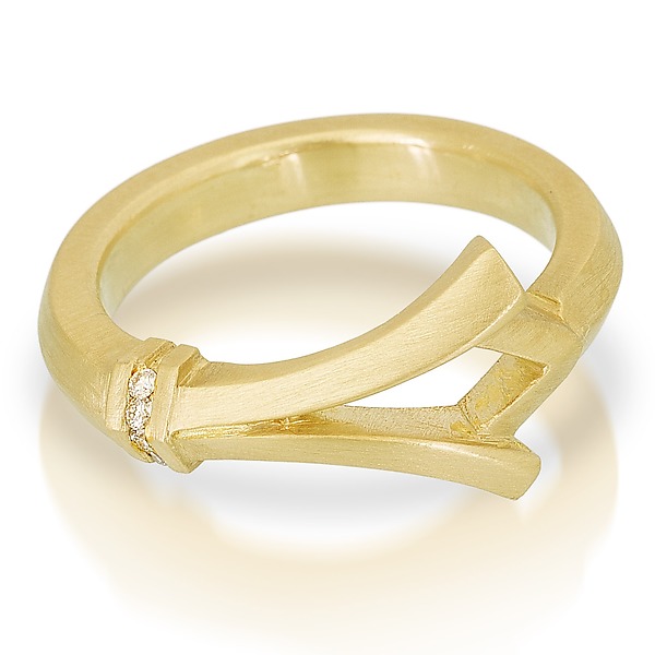 Lyric Ring by Nikki Lorenz Designs (Gold, Silver & Stone Ring) | Artful Home Lyric Ring by Nikki Lorenz Designs (Gold, Silver & Stone Ring) | Artful Home
