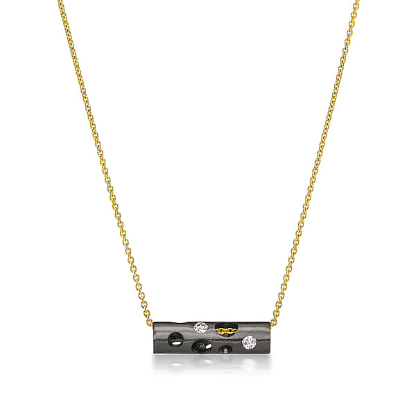 Mini Holly Pendant Necklace by Dana Bronfman (Gold & Silver Necklace) | Artful Home Mini Holly Pendant Necklace by Dana Bronfman (Gold & Silver Necklace) | Artful Home
