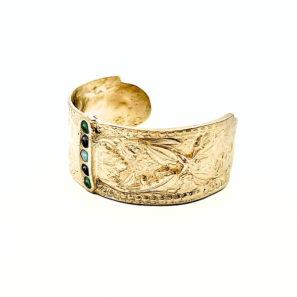 Anna Pavlova Ombre Gem Cuff by Tony Perrin (Bronze & Stone Bracelet) | Artful Home Anna Pavlova Ombre Gem Cuff by Tony Perrin (Bronze & Stone Bracelet) | Artful Home