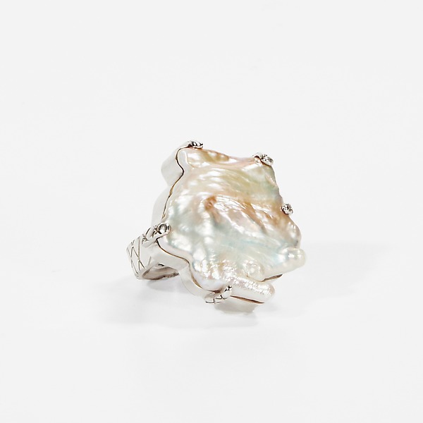 Cloud Freshwater Pearl Ring by Carolina Cole (Silver & Pearl Ring) | Artful Home Cloud Freshwater Pearl Ring by Carolina Cole (Silver & Pearl Ring) | Artful Home
