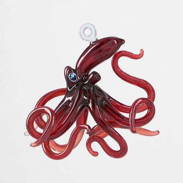 Leggy Red Octopus by Jupiter Nielsen (Art Glass Ornament) | Artful Home Leggy Red Octopus by Jupiter Nielsen (Art Glass Ornament) | Artful Home