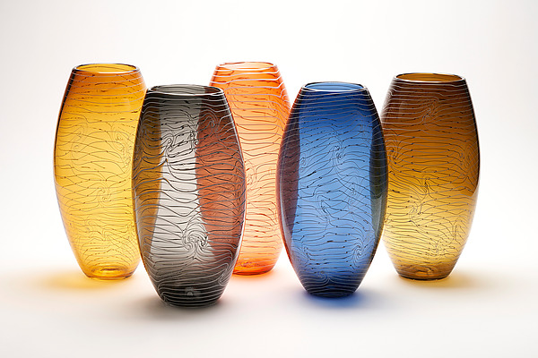 Topographic Zeppelin Vase by Asher Holman (Art Glass Vase) | Artful Home Topographic Zeppelin Vase by Asher Holman (Art Glass Vase) | Artful Home