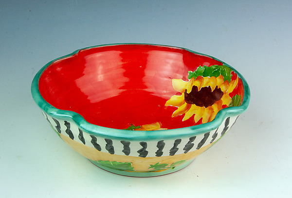 Sunflower Serving Bowl by Peggy Crago (Ceramic Bowl) | Artful Home Sunflower Serving Bowl by Peggy Crago (Ceramic Bowl) | Artful Home