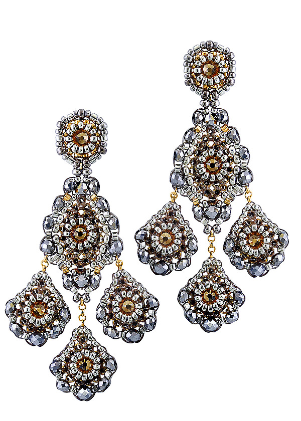 Chandelier Drop Earrings by Miguel Ases Jewelry (Beaded Earrings) | Artful Home Chandelier Drop Earrings by Miguel Ases Jewelry (Beaded Earrings) | Artful Home