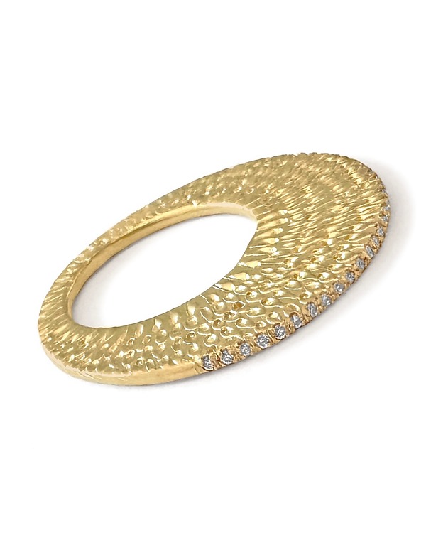 Diamond Slice Ring by Susan Hamilton Meier (Gold & Stone Ring) | Artful Home Diamond Slice Ring by Susan Hamilton Meier (Gold & Stone Ring) | Artful Home