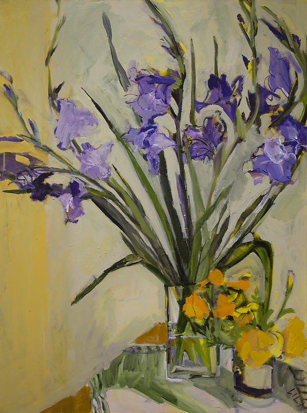 Purple Gladiola by Lila Bacon (Giclee Print) | Artful Home Purple Gladiola by Lila Bacon (Giclee Print) | Artful Home