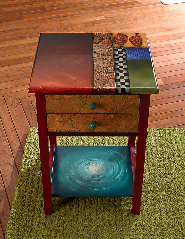 Two-Drawer End Table by Wendy Grossman (Wood Side Table) | Artful Home Two-Drawer End Table by Wendy Grossman (Wood Side Table) | Artful Home