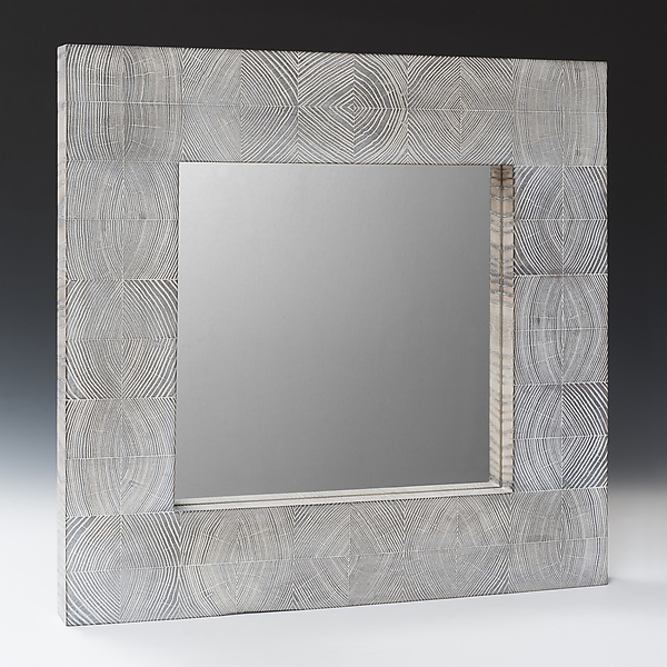 Beyond Burnt Mirror by Douglas W. Jones and Kim Kulow-Jones (Wood Mirror) | Artful Home Beyond Burnt Mirror by Douglas W. Jones and Kim Kulow-Jones (Wood Mirror) | Artful Home