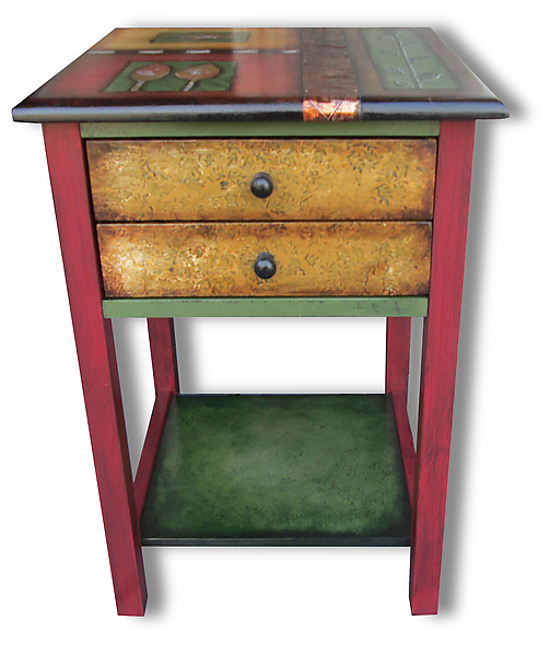 Harvest Vine End Table by Wendy Grossman (Wood Side Table) | Artful Home Harvest Vine End Table by Wendy Grossman (Wood Side Table) | Artful Home