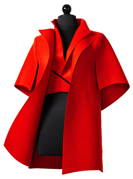 Peel in Red by Teresa Maria Widuch (Wool Jacket) | Artful Home Peel in Red by Teresa Maria Widuch (Wool Jacket) | Artful Home