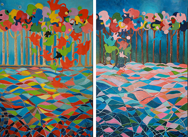 Night and Day by Melissa Leaym-Fernandez (Oil Painting) | Artful Home Night and Day by Melissa Leaym-Fernandez (Oil Painting) | Artful Home