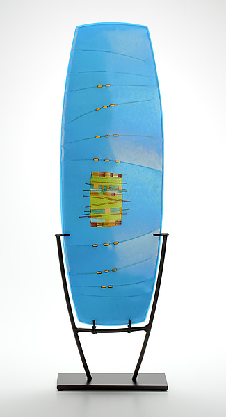 Turquoise Window Arc by Lynn Latimer (Art Glass Sculpture) | Artful Home Turquoise Window Arc by Lynn Latimer (Art Glass Sculpture) | Artful Home