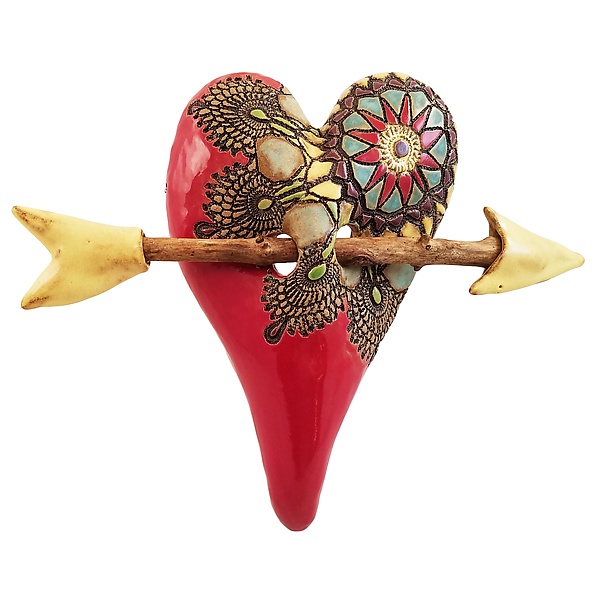 Mi Amor by Laurie Pollpeter Eskenazi (Ceramic Wall Sculpture) | Artful Home