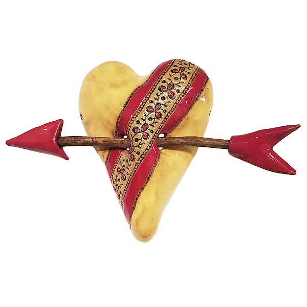 Little Red Flowers by Laurie Pollpeter Eskenazi (Ceramic Wall Sculpture) | Artful Home