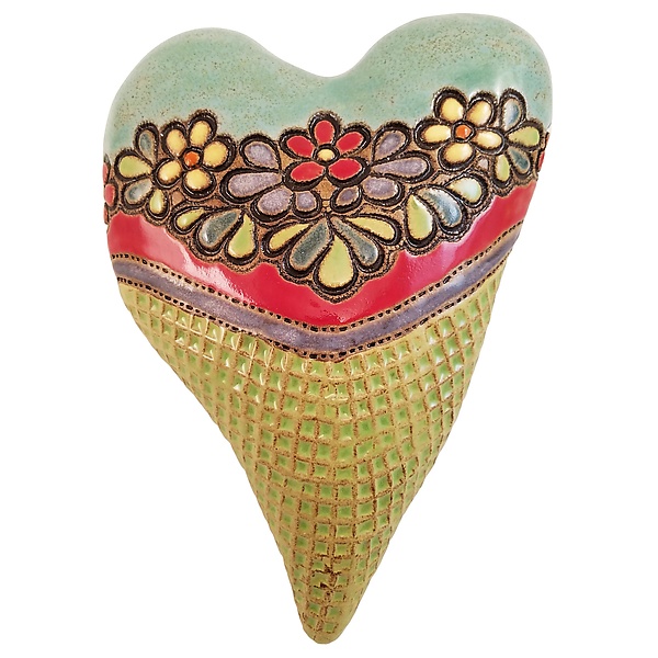 Flowers for Nicole by Laurie Pollpeter Eskenazi (Ceramic Wall Sculpture) | Artful Home