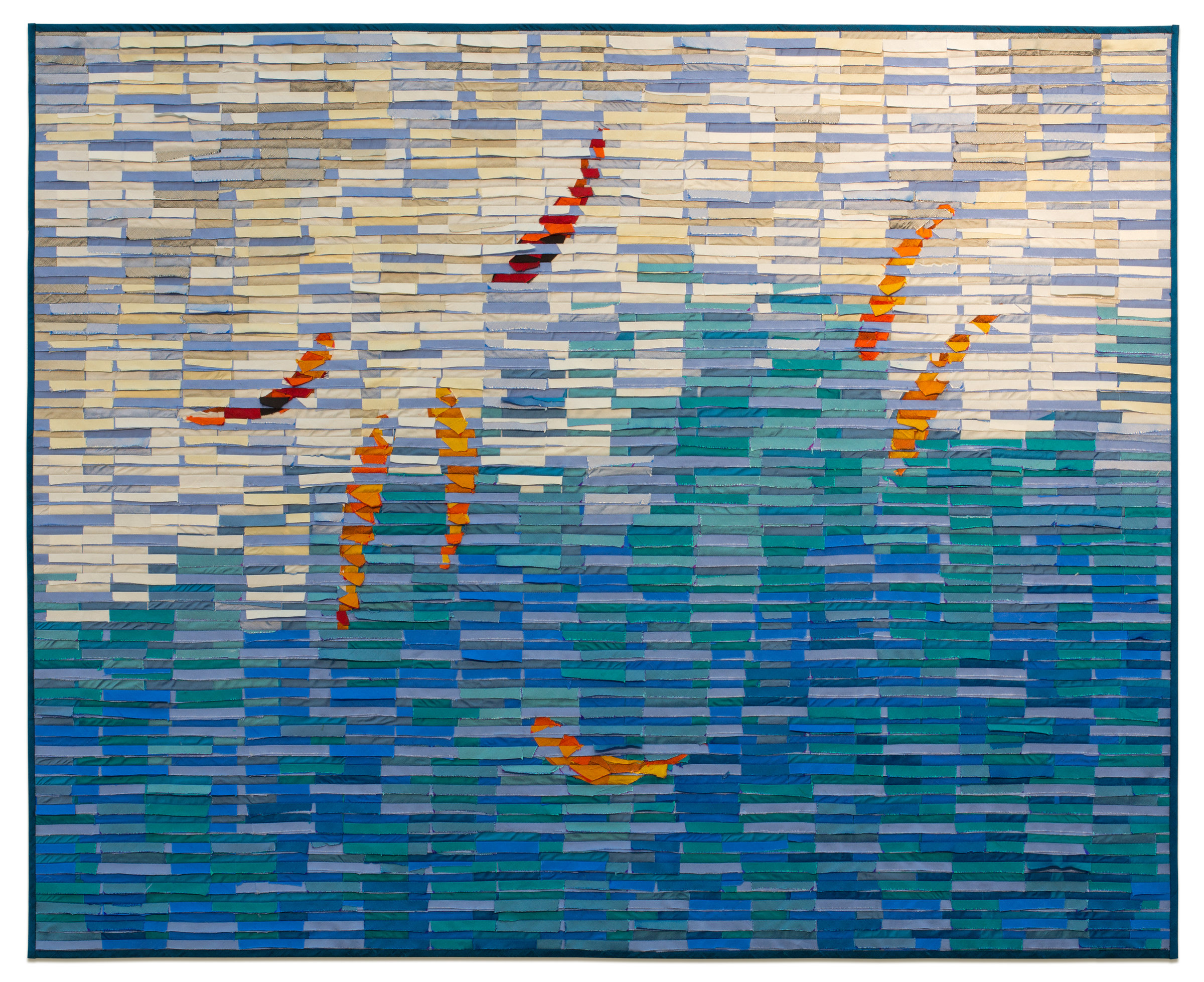 Cloud Reflections Koi by Tim Harding (Fiber Wall Hanging) | Artful Home