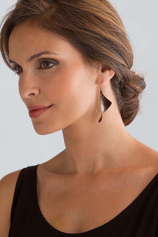 Flared Bronze Earrings by Nancy Linkin Designs (Bronze Earrings) | Artful Home