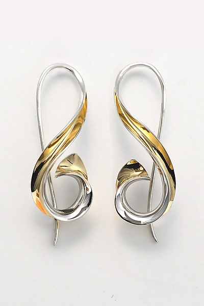 Loop & Drop Earrings by Nancy Linkin Designs (Silver & Gold
