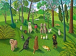 版画 Dog park Poe's Park, by Zac Kinkade - Village Gallery