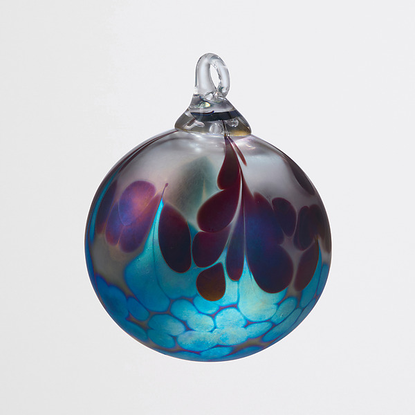 Artisan in Peacock by Corey Silverman (Art Glass Ornament) | Artful Home