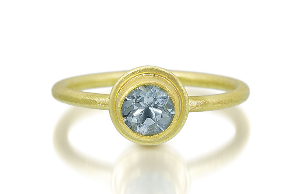 Aquamarine Stacking Ring by Petra Class (Gold & Stone Ring) | Artful Home