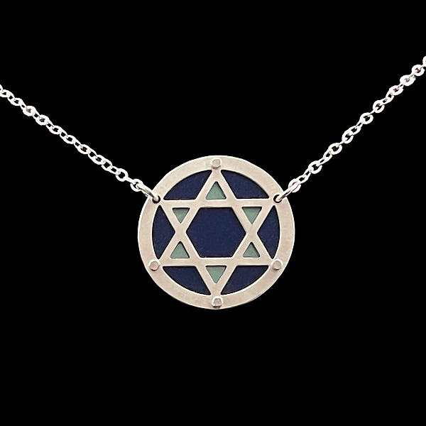 Large Star of David Necklace by Gogo Borgerding (Silver & Aluminum Necklace) | Artful Home