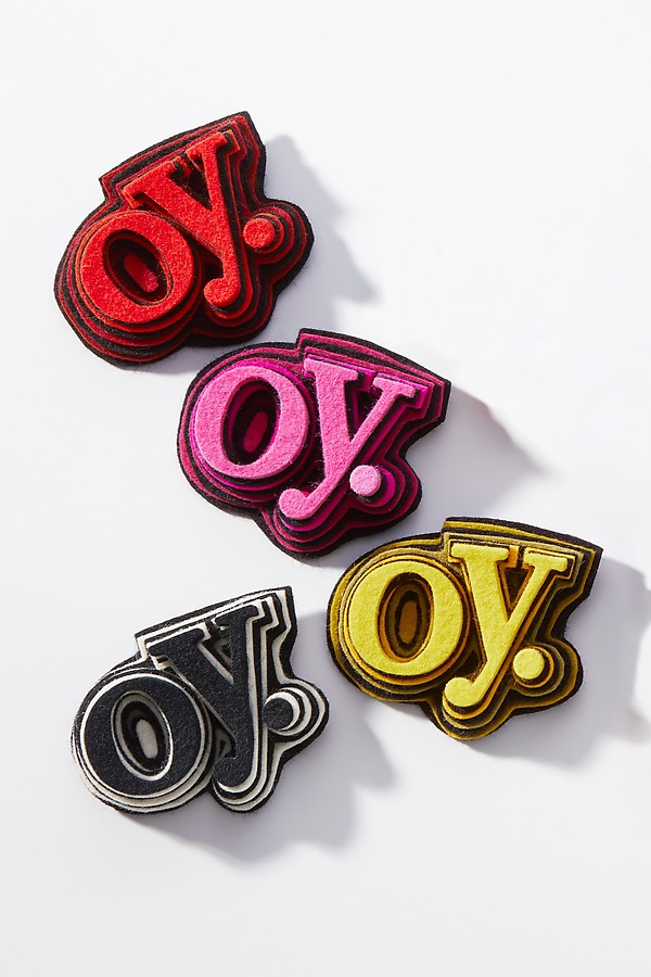 OY Brooch by Danielle Gori-Montanelli (Felted Brooch) | Artful Home