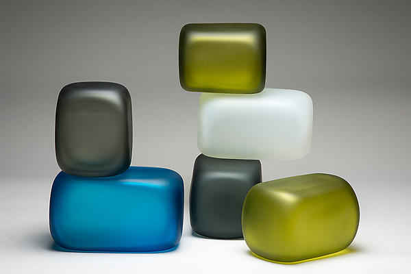 Stacked Cube Series by Christopher Jeffries (Art Glass Sculpture) | Artful Home